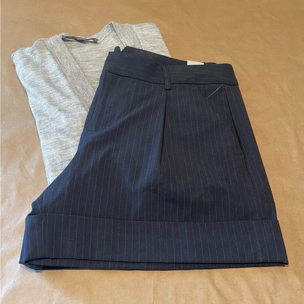 NWT GAP women’s pinstripe dress short | Gray | size 8